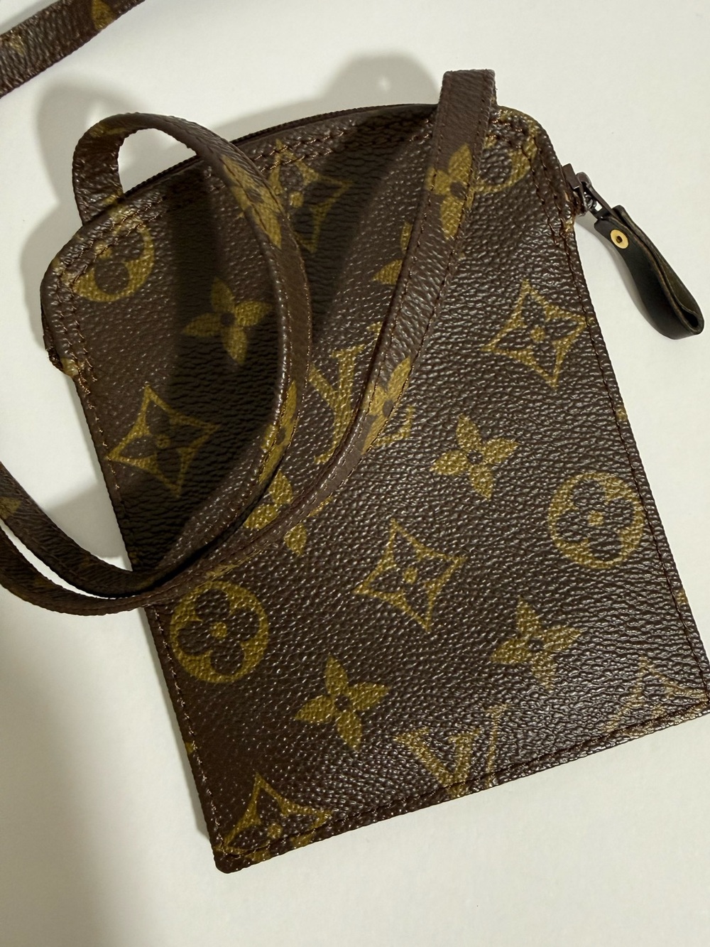 Vintage Louis Vuitton Monogram Pochette Secret Neck Pouch 1986 EUC